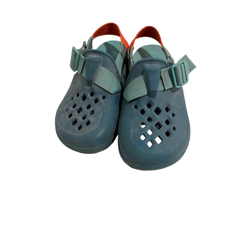 Chaco Chillos Clog Womens 5 Blue Orange Adjustable Strap Performance Sandals
